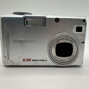 Medion Digital Camera MD41856 6.3MP Silver Untested